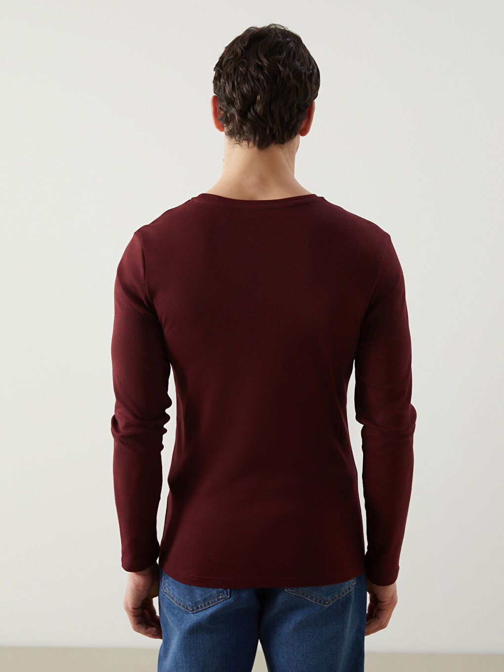 Crew Neck Long Sleeve Men's T-Shirt-3
