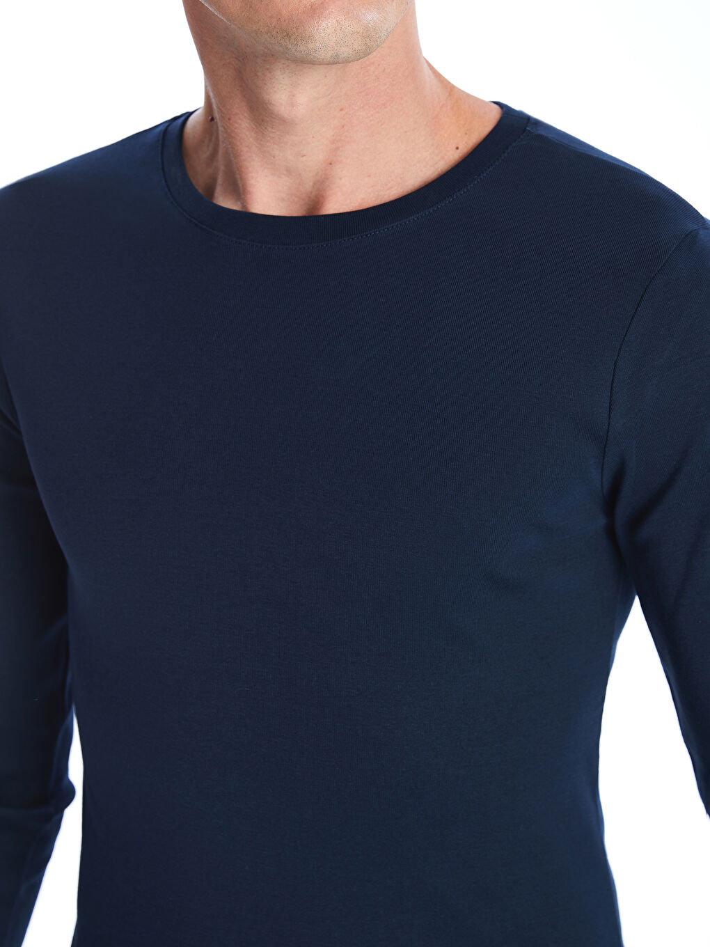 Crew Neck Long Sleeve Men's T-Shirt-2