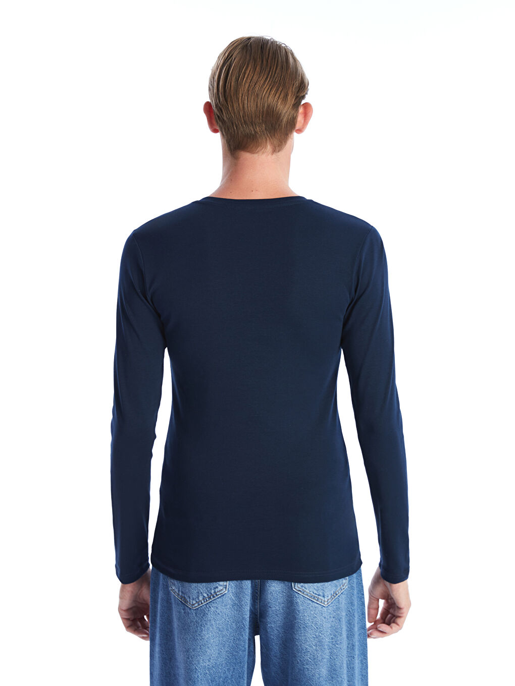 Crew Neck Long Sleeve Men's T-Shirt-3