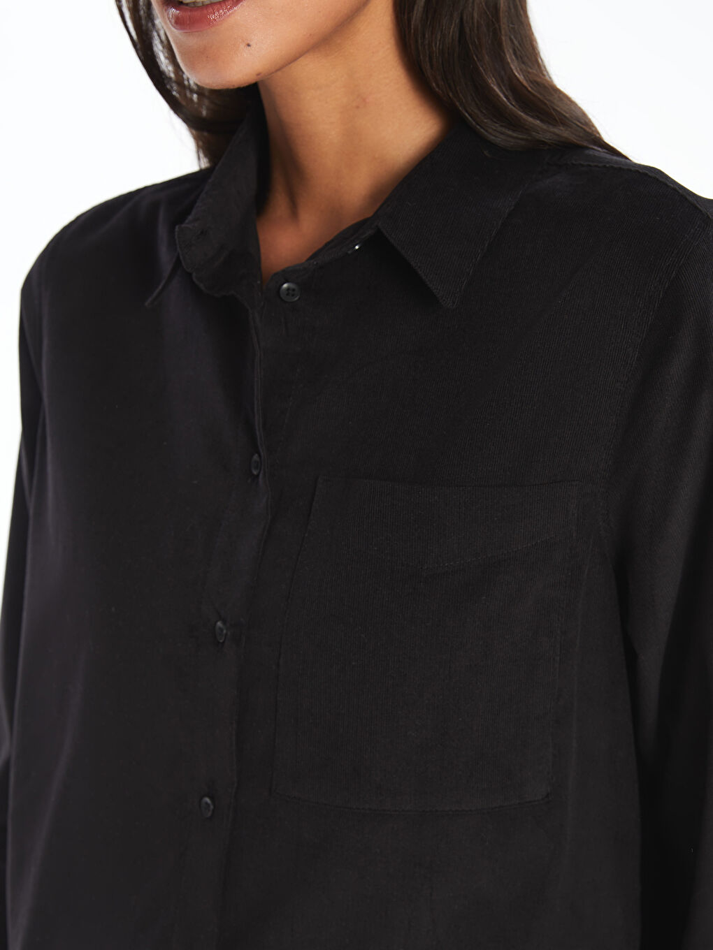 تونيك قميص مخمل للسيدات-2