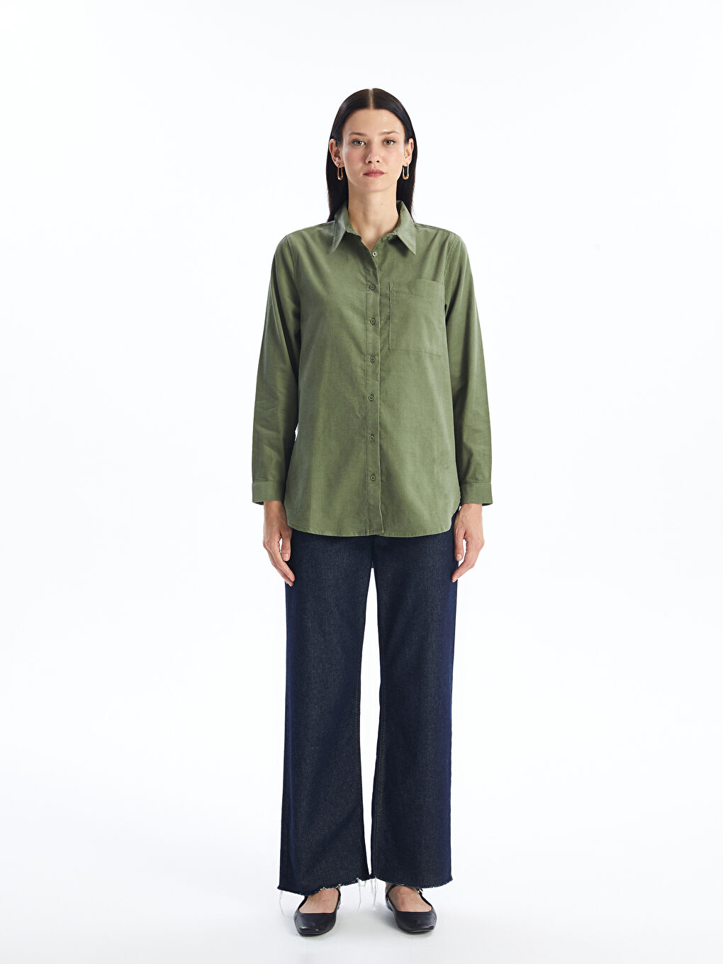 Kadife Kadın Gömlek Tunik-1