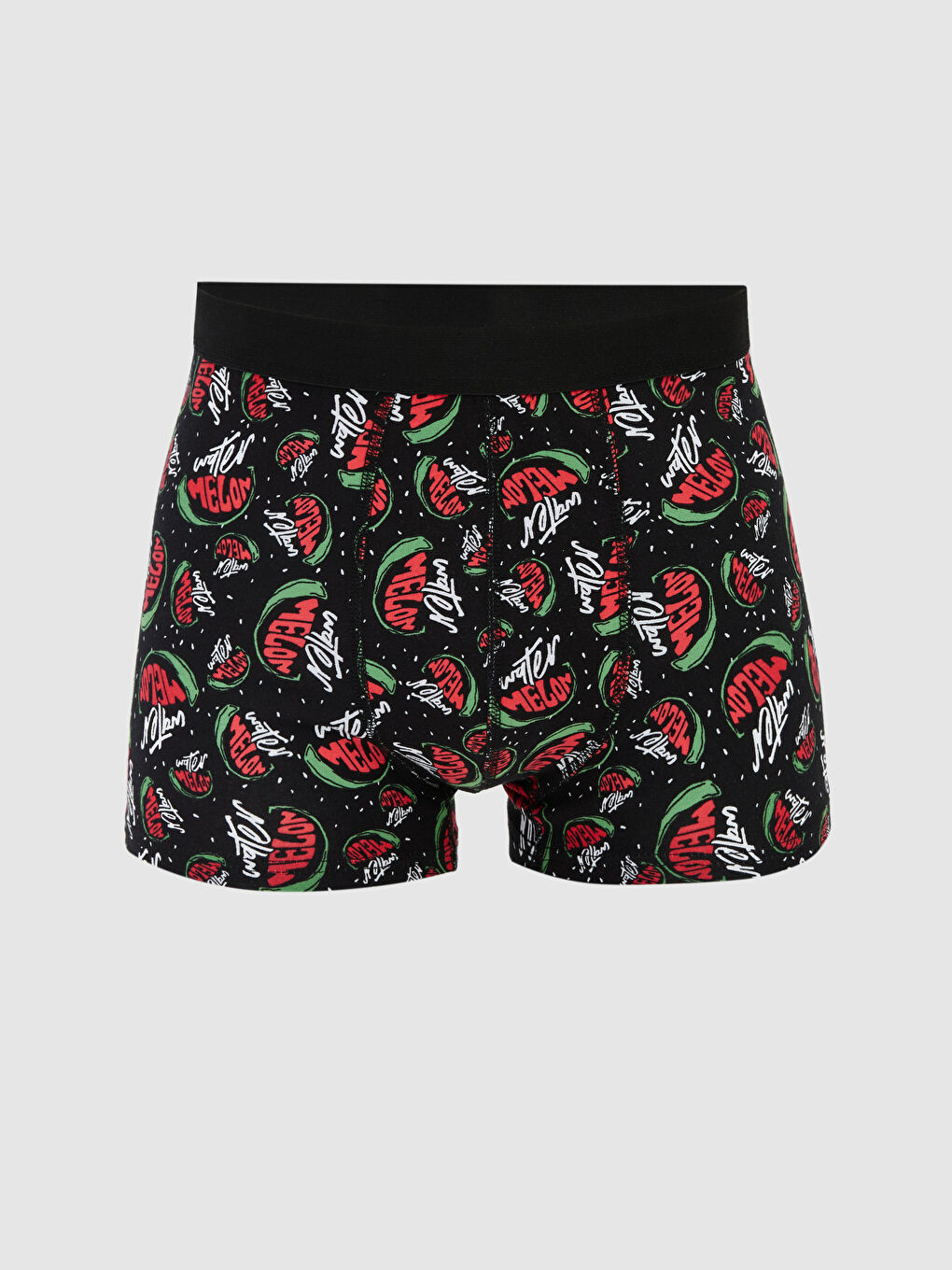 Siyah Standart Kalıp Pamuklu Esnek Erkek Boxer