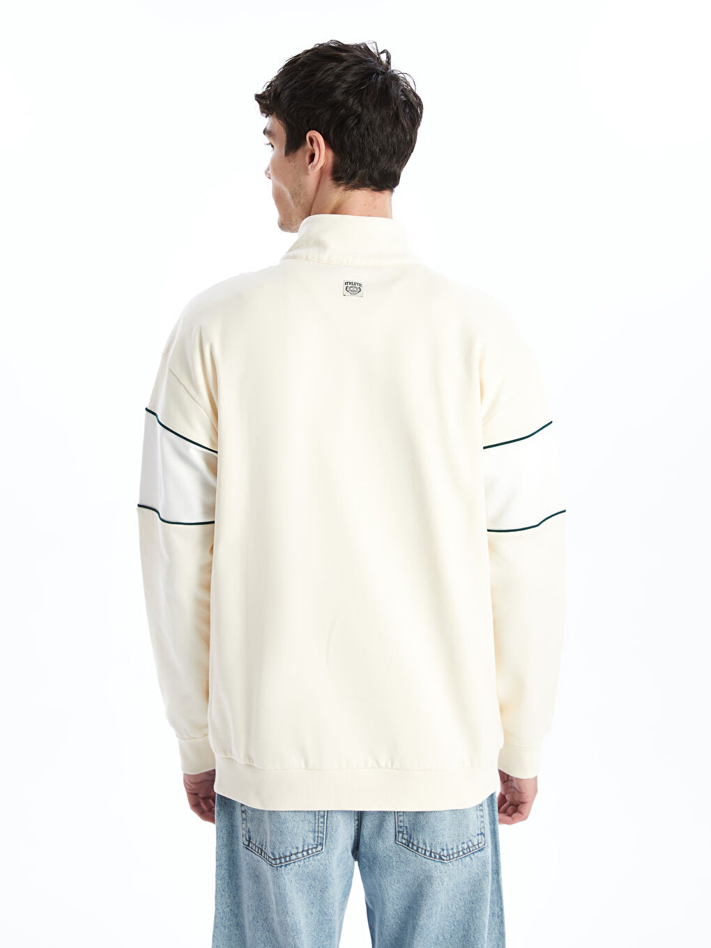 Funnel Neck Long Sleeve Printed Men's Sweatshirt-3