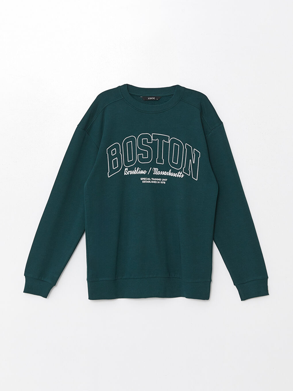 Crew Neck Long Sleeve Printed Men's Sweatshirt-4