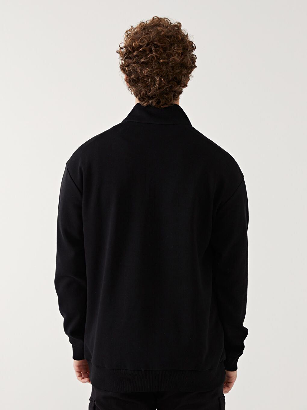 Funnel Neck Long Sleeve Printed Men's Sweatshirt-3