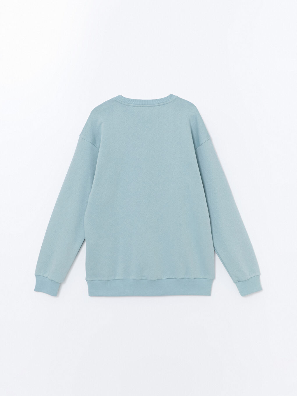 سويت شيرت كم طويل مطبوع بياقة دائرية للرجال-5