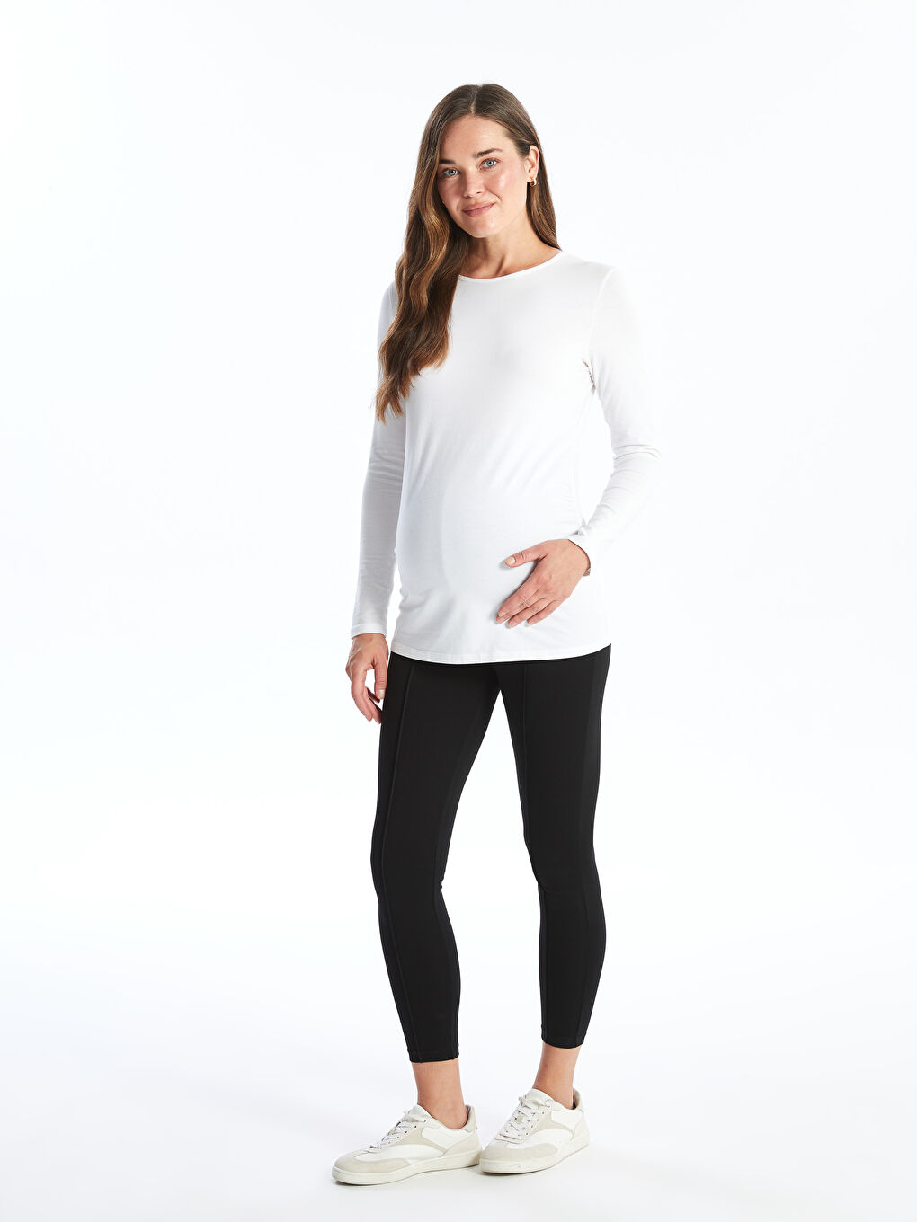 Elasticated Waist Over Bump Maternity Leggings