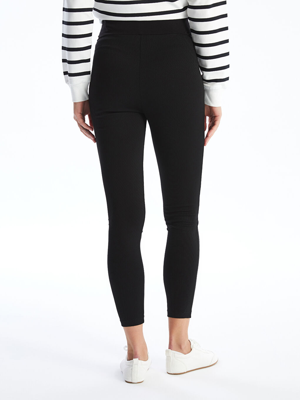 Elasticated Waist Over Bump Maternity Leggings-3
