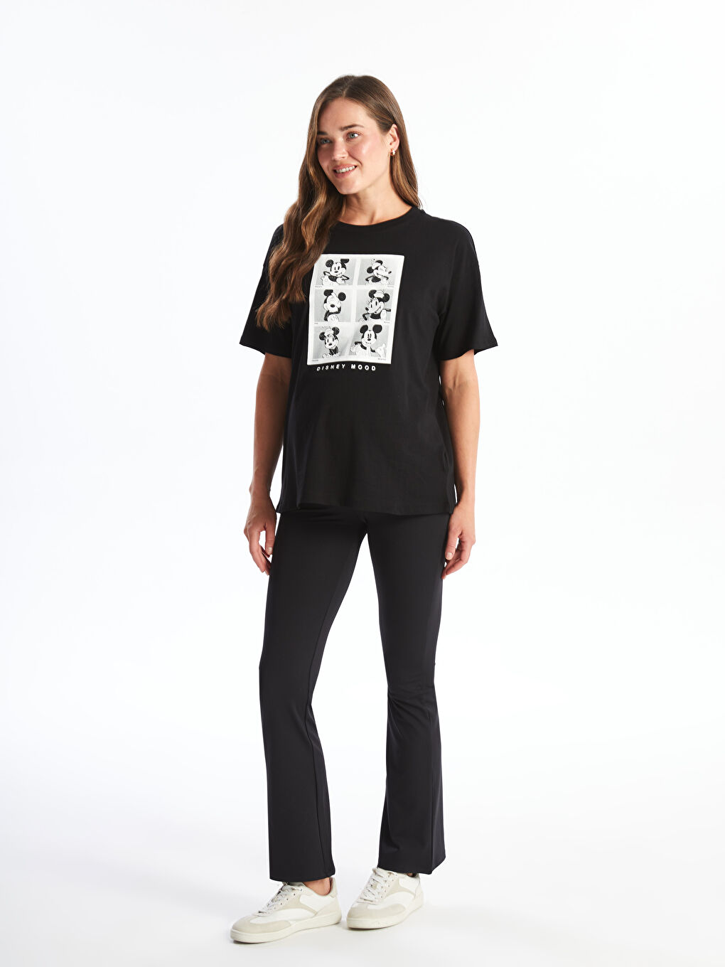 Belly Panel Plain Maternity Leggings-1