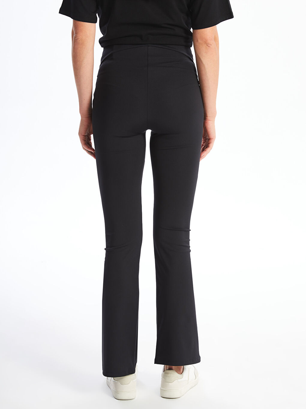 Belly Panel Plain Maternity Leggings-3