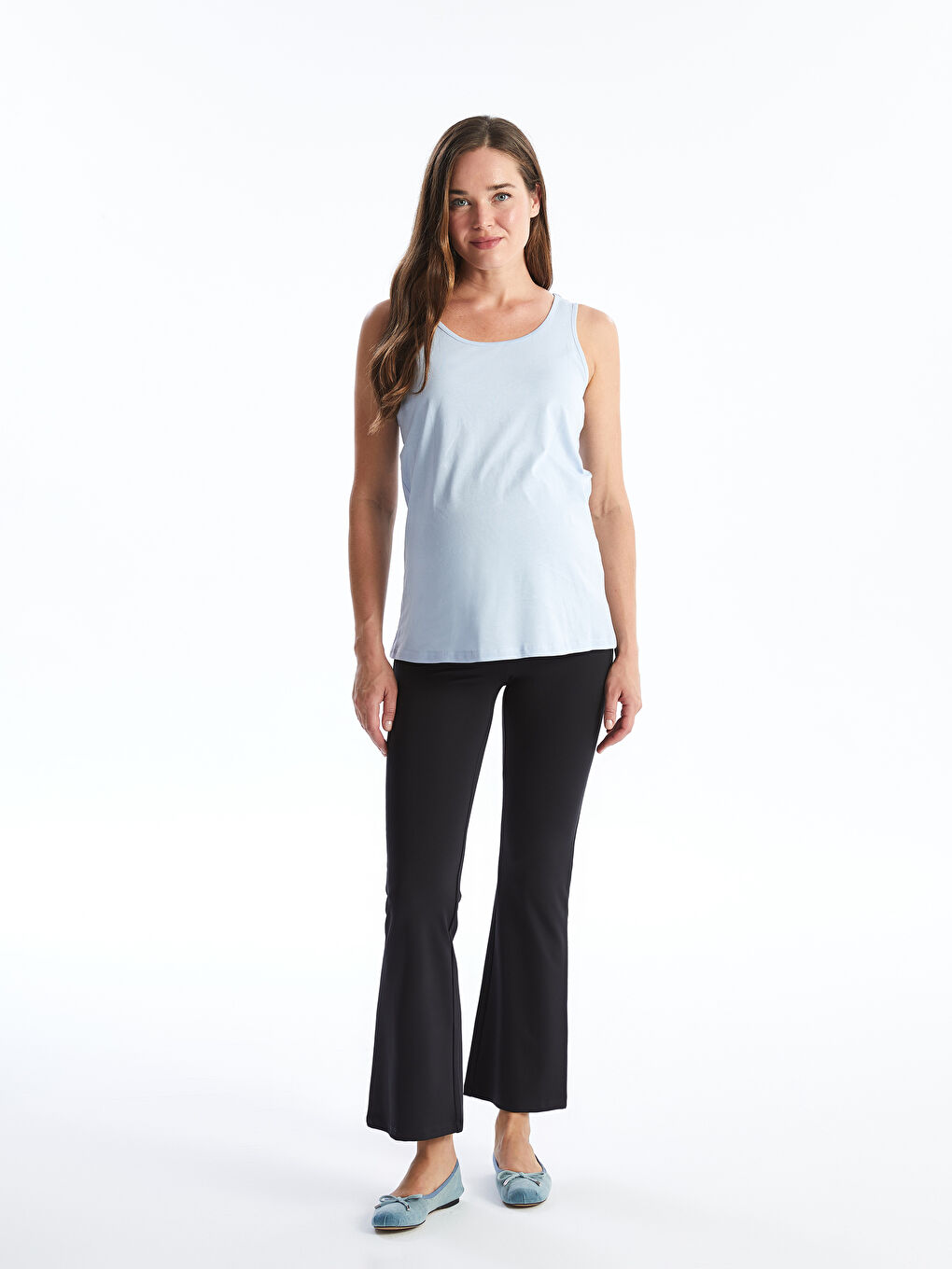 Maternity Flared Leggings with Over-Bump Panel
