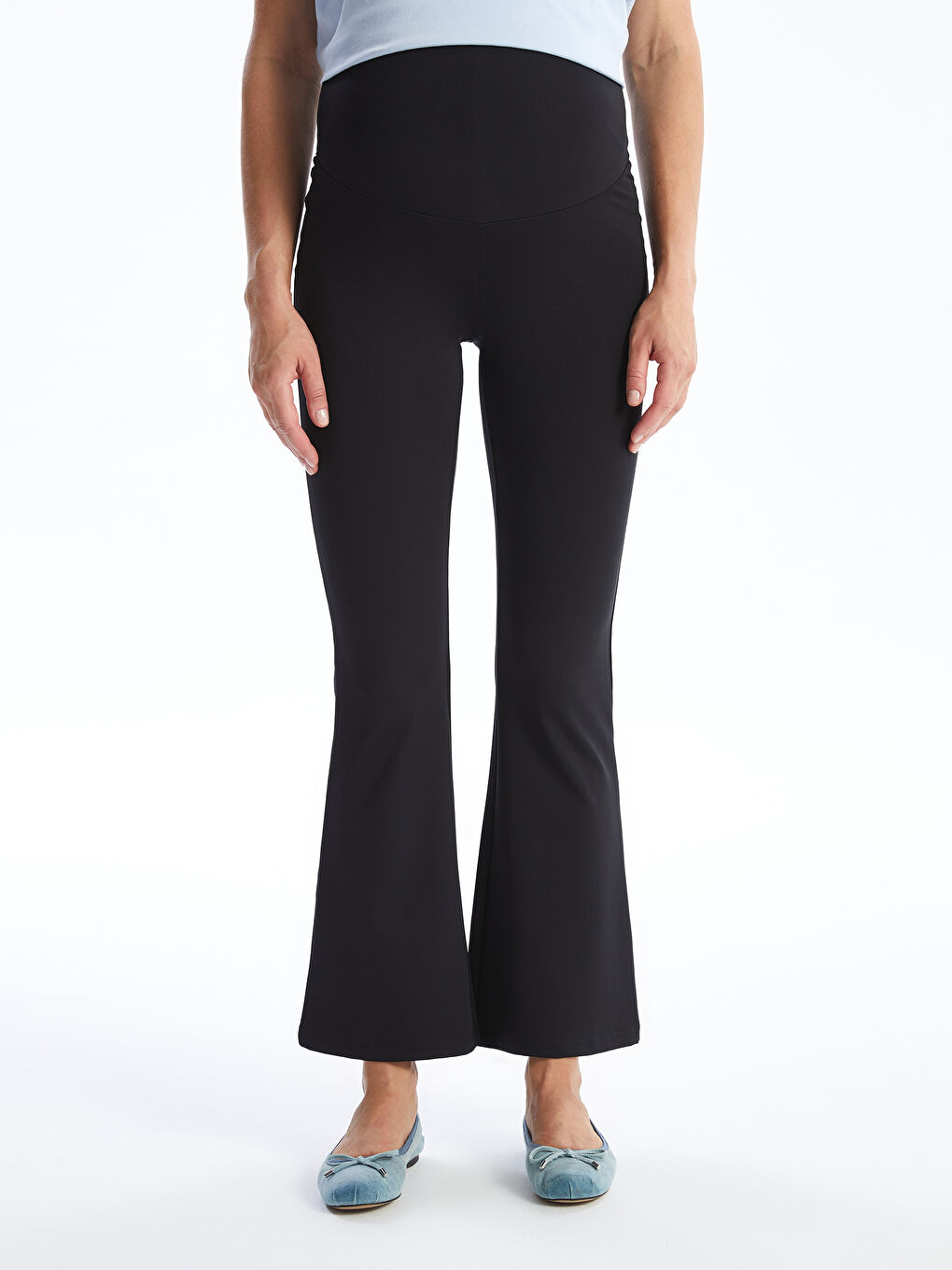 Maternity Flared Leggings with Over-Bump Panel-1