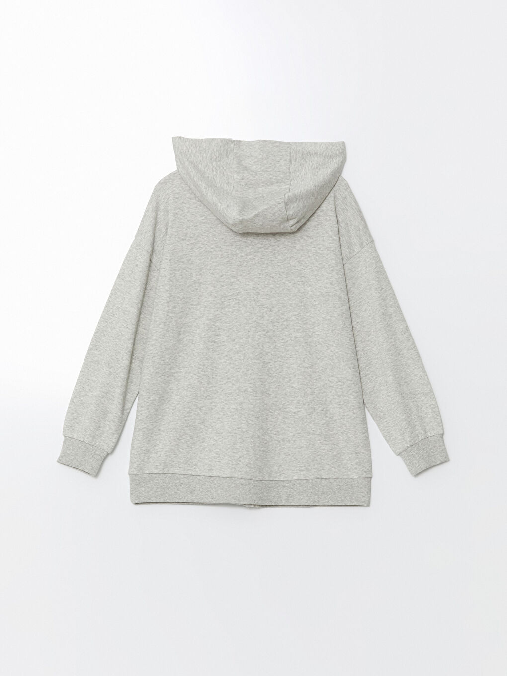 سویتشێرتی کڵاودار ئۆڤەرسایز بۆ ژنان بە زیپ-6