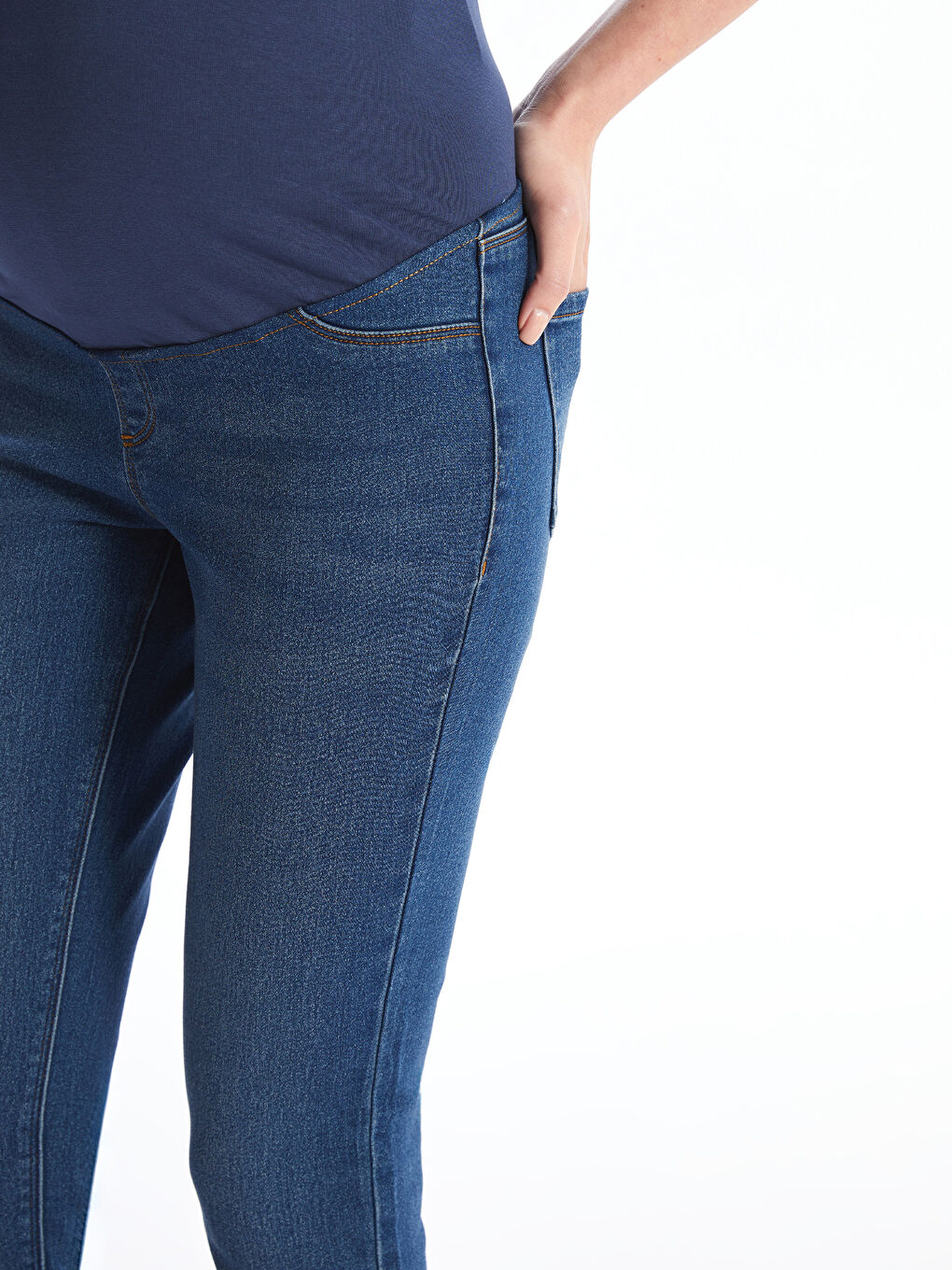 LCW Belly Panel Straight Fit Maternity Jeans -W46015Z8-507