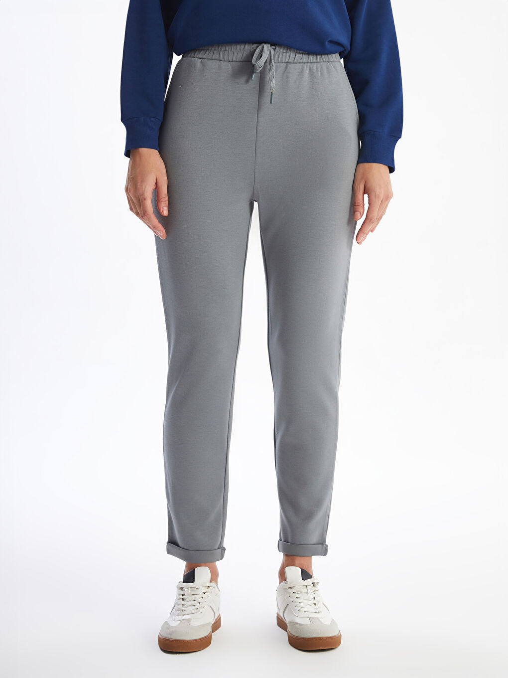 LCW Modest Elasticated Waist Straight Leg Women's Sweatpants -W46017Z8-R2L