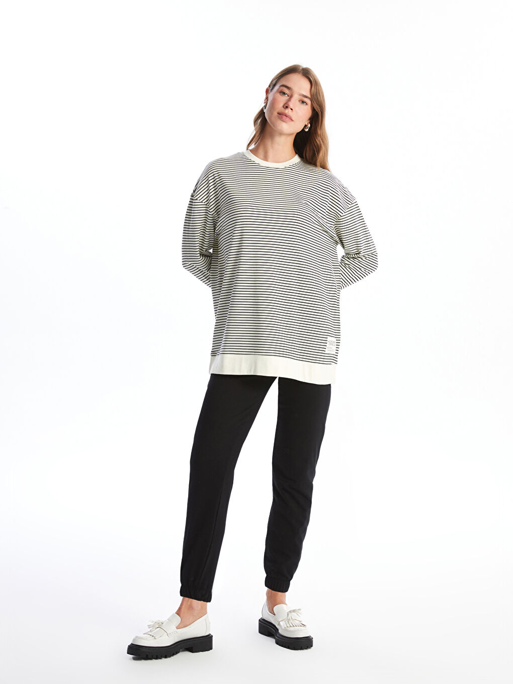 LCW Modest Elasticated Waist Women's Jogger Sweatpants -W46018Z8-CVL
