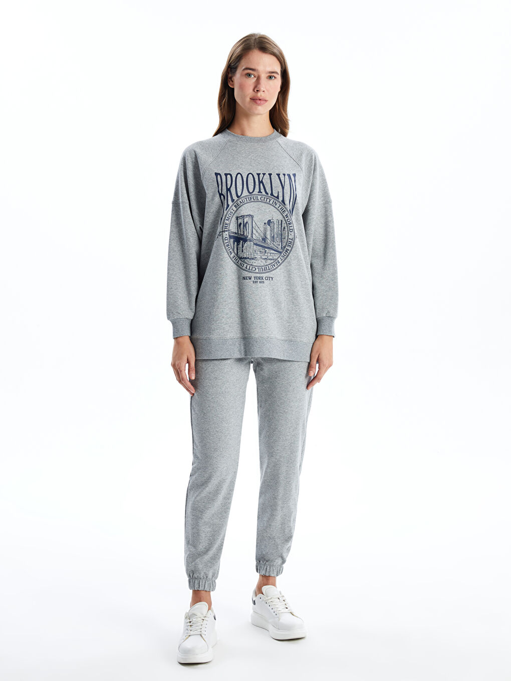 Elasticated Waist Women's Jogger Sweatpants -W46018Z8-JMD