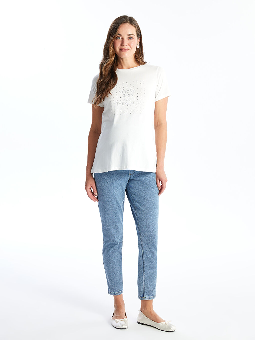 LCWAIKIKI Maternity Tummy Panel Slim Mom Maternity Jeans -W46023Z8-507