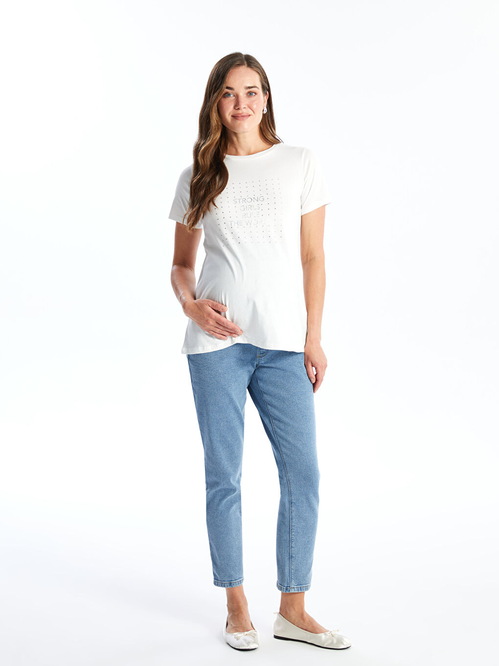 LCWAIKIKI Maternity Tummy Panel Slim Mom Maternity Jeans -W46023Z8-507