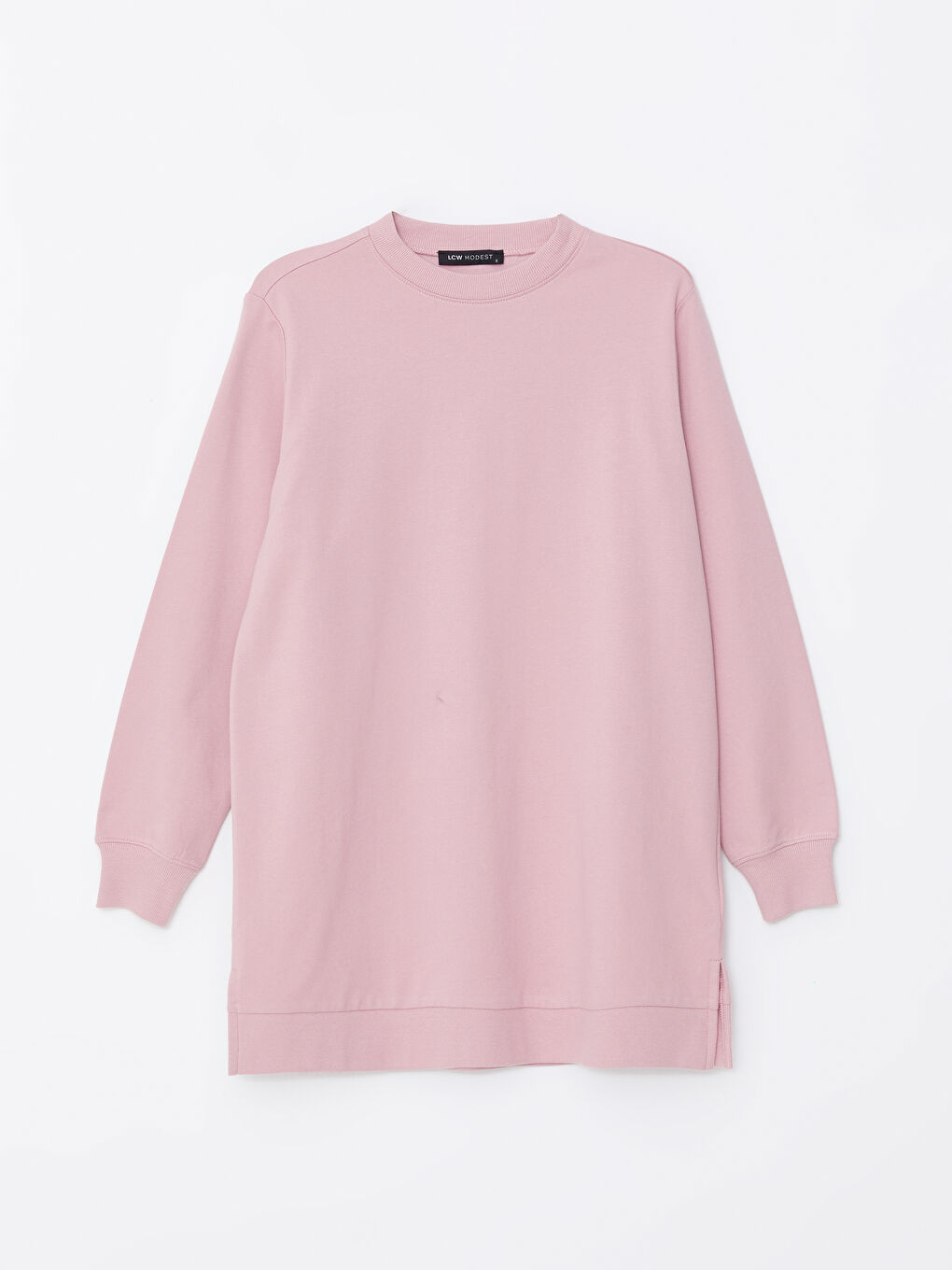 LCW Modest Crew Neck Women's Sweatshirt Tunic -W46025Z8-FHR