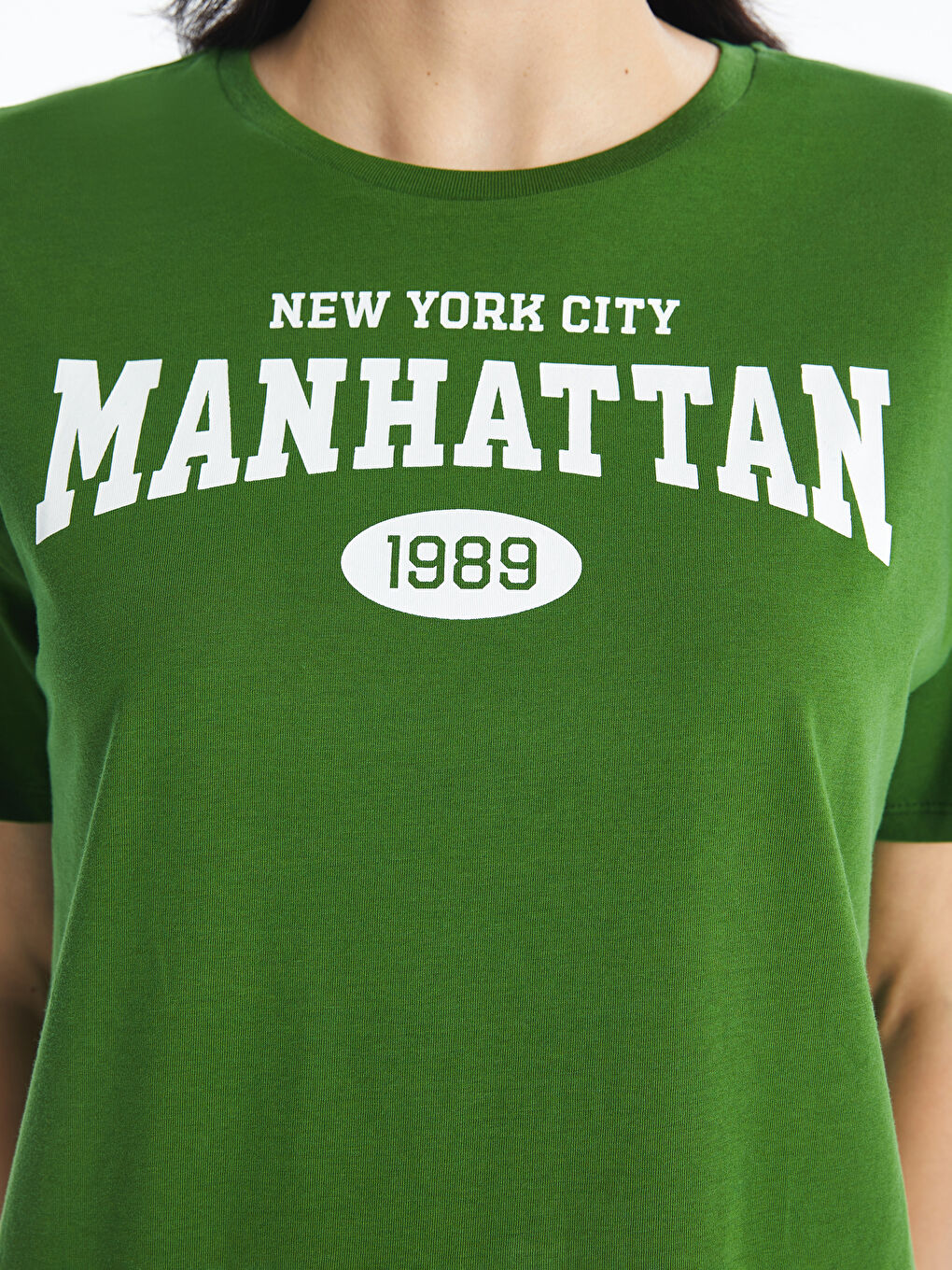 Crew Neck Printed Women's T-Shirt-2