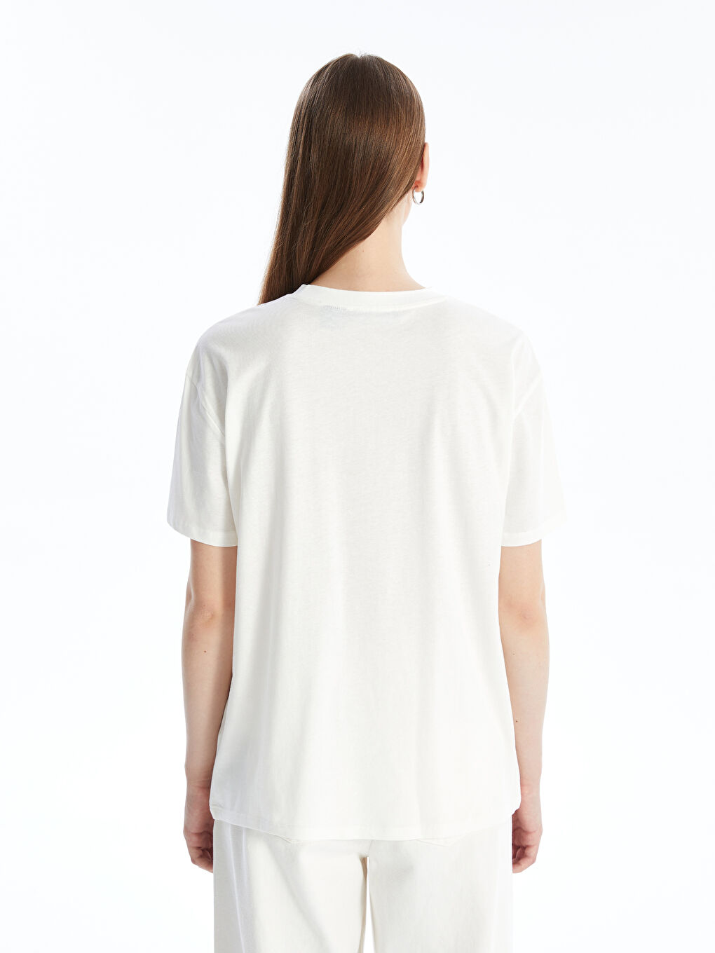 Crew Neck Mickey Mouse Printed Short Sleeve Women's T-Shirt-3