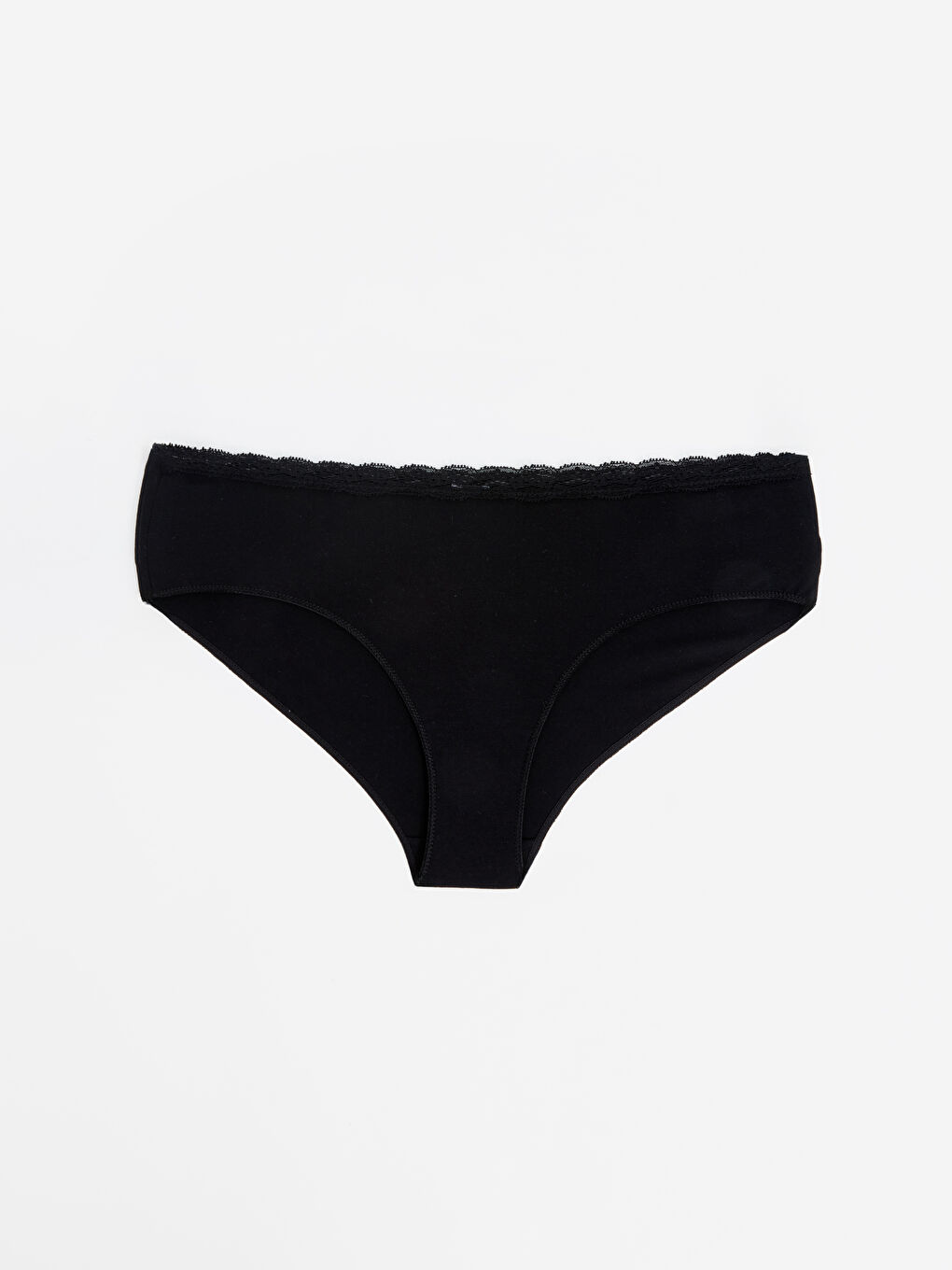 Siyah Dantel Detaylı Hipster Külot