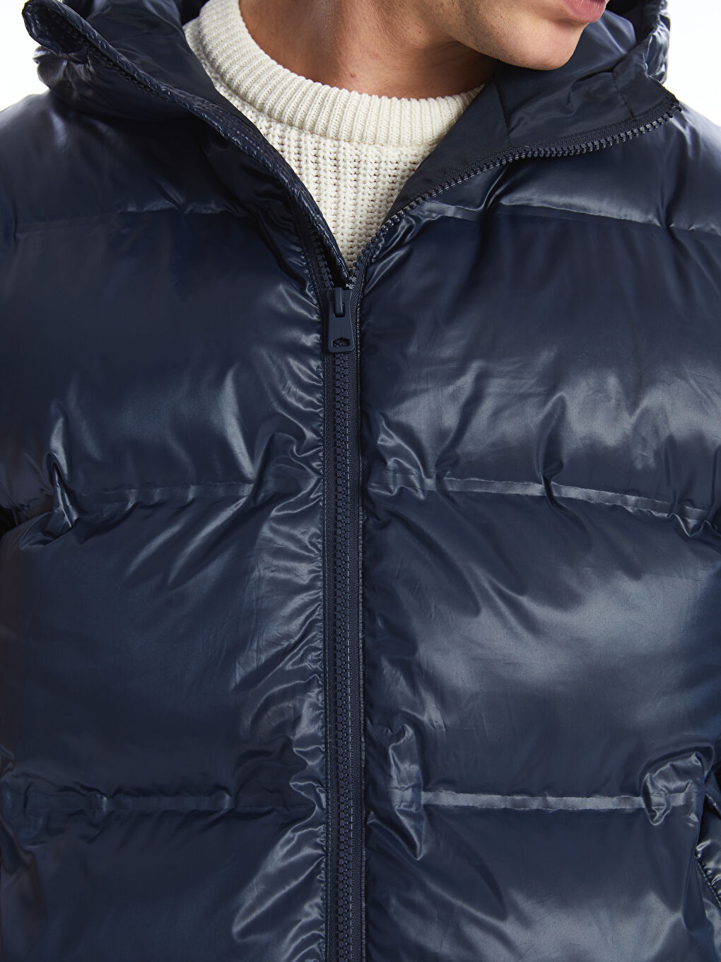 XSIDE Standard Fit Hooded Men's Puffer Coat -W46071Z8-R4J
