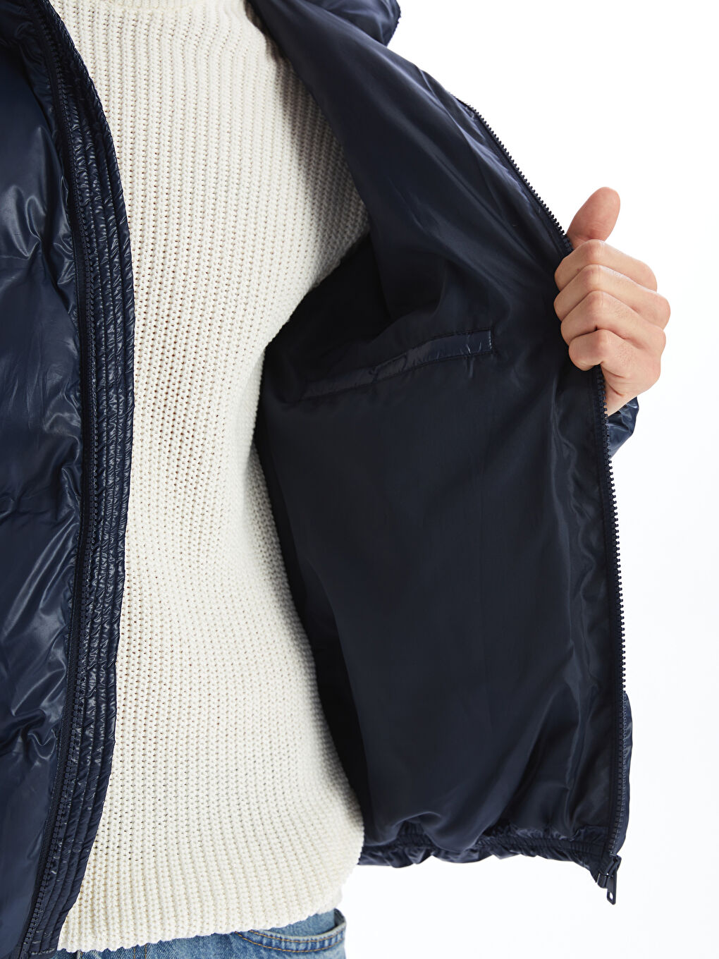 XSIDE Standard Fit Hooded Men's Puffer Coat -W46071Z8-R4J