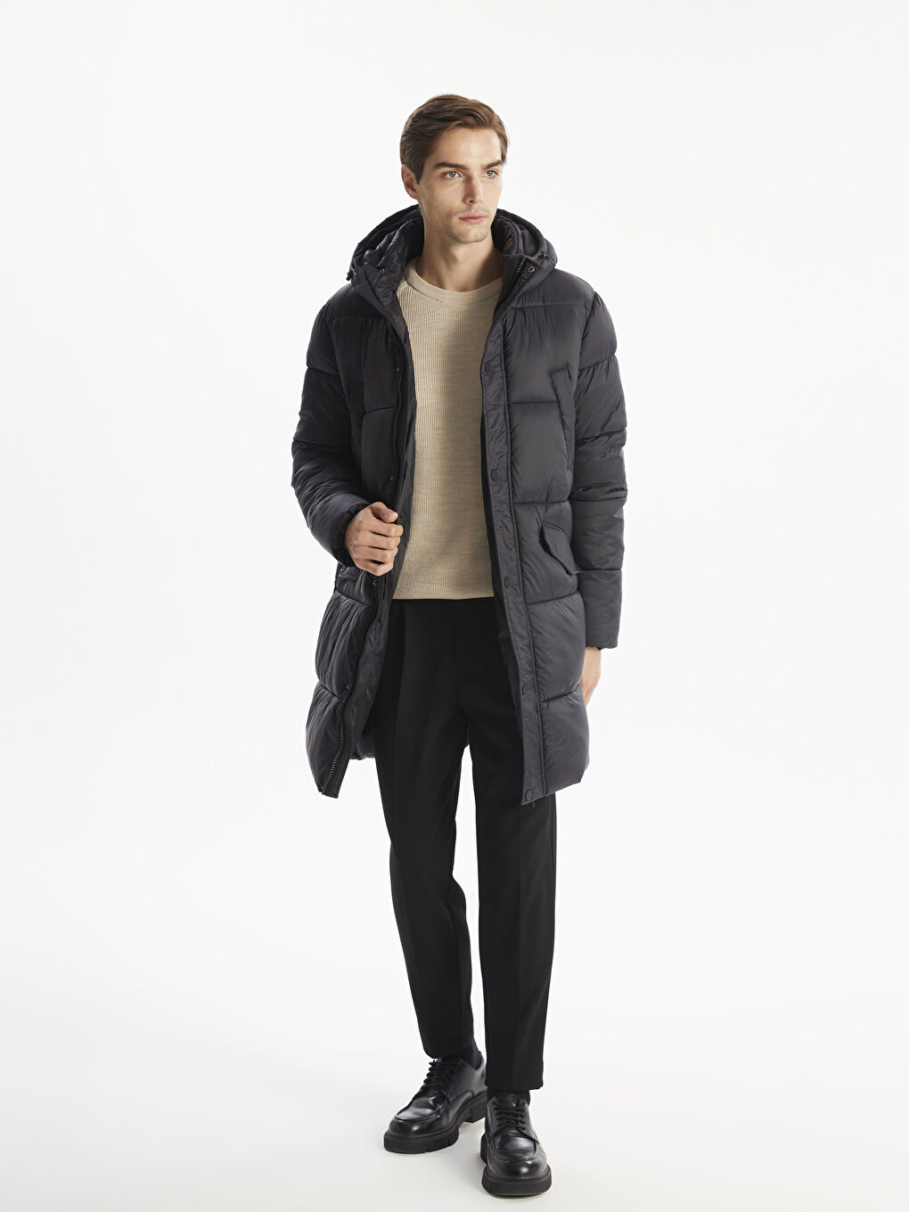 LCW Vision Regular Fit Steppmantel für Herren mit Kapuze -W46090Z8-CVL