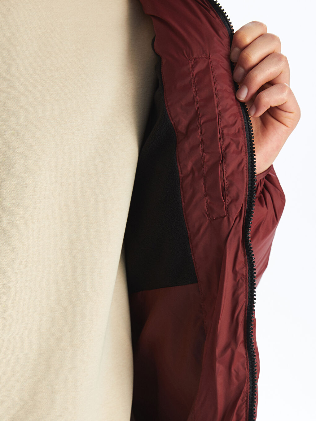 Standart Kalıp Kapüşonlu Erkek Şişme Mont-3