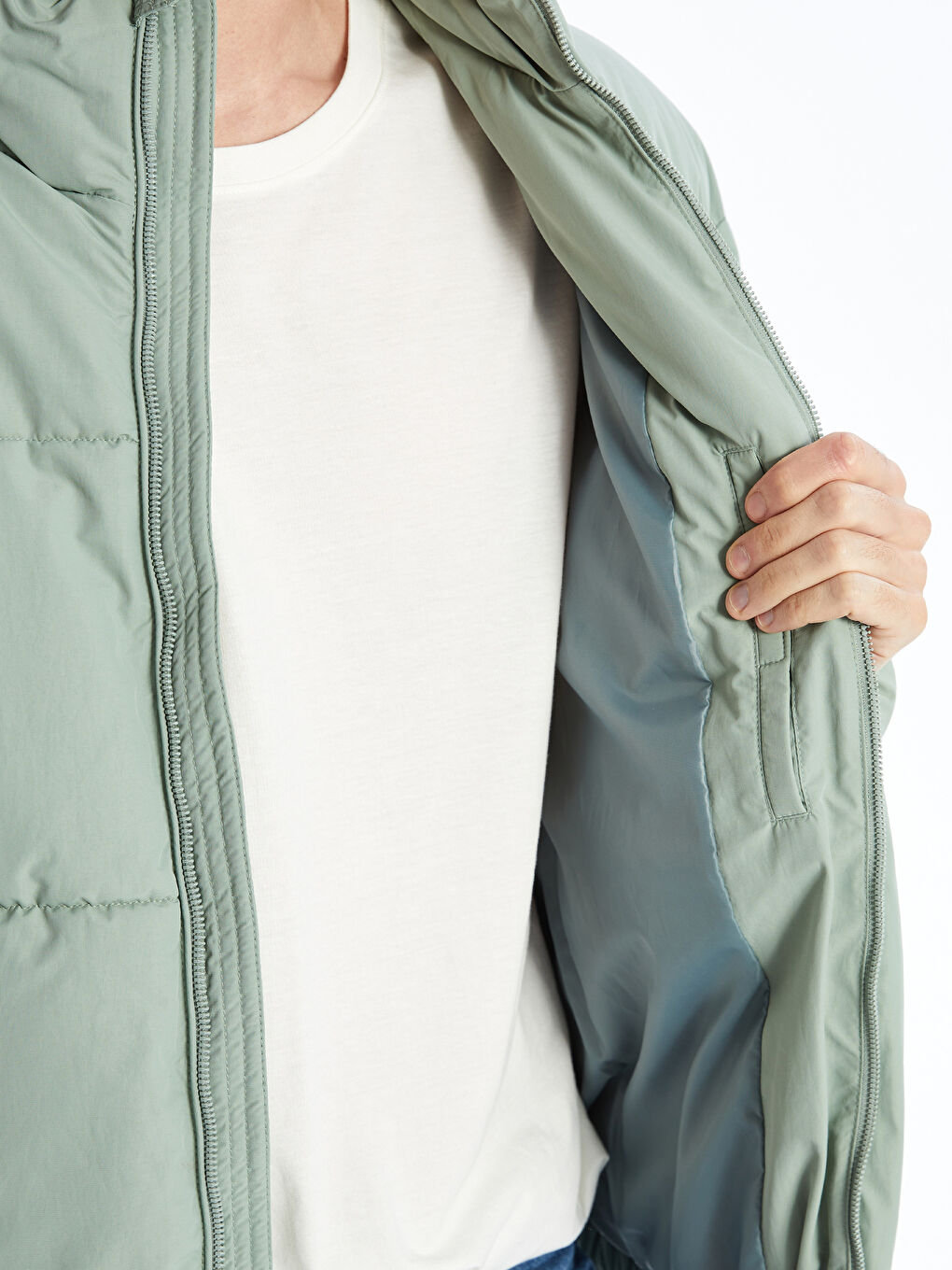 XSIDE Manteau Bouffant Coupe Décontractée Col Cheminée pour Hommes -W46108Z8-S8M