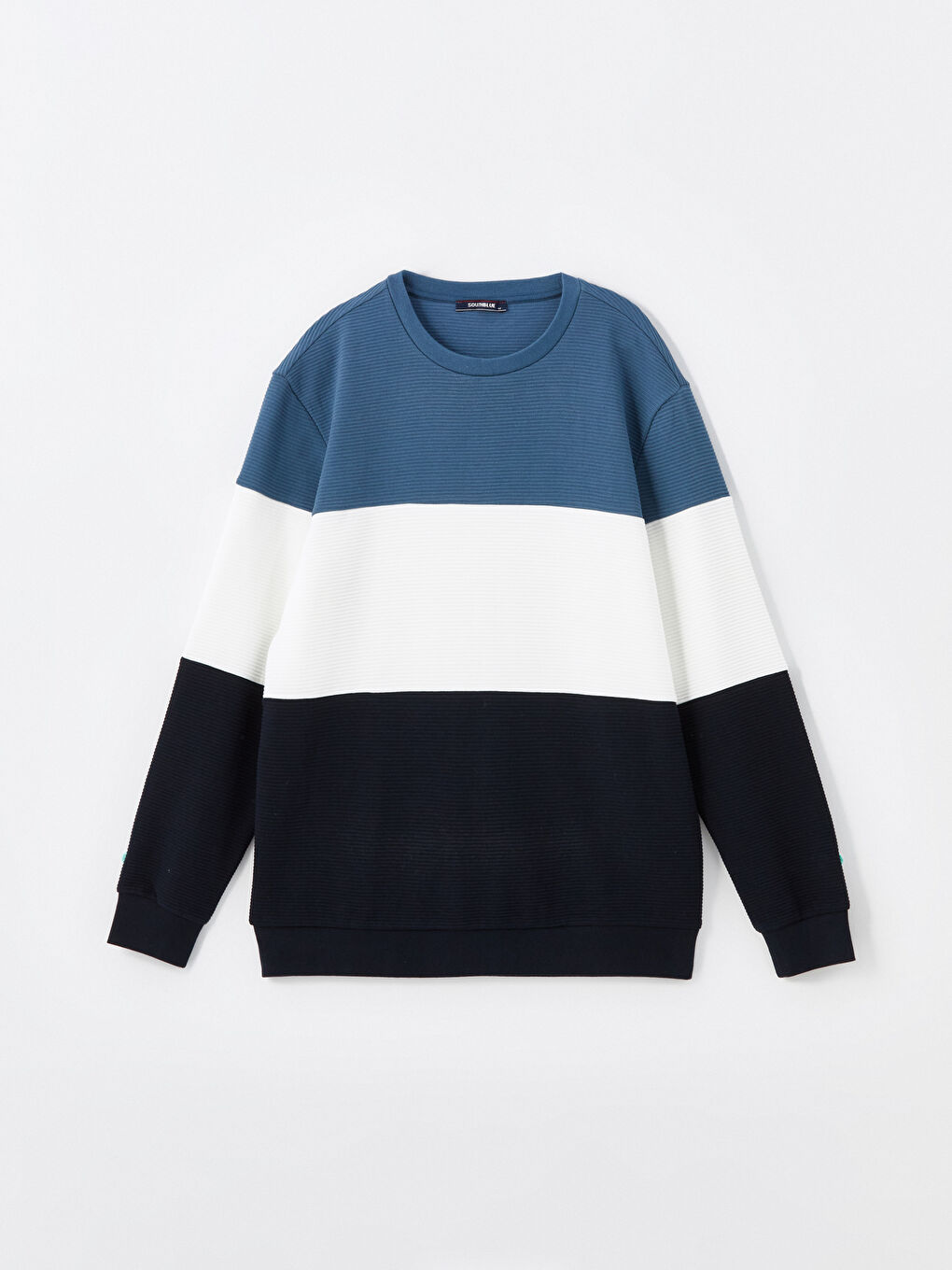 SOUTHBLUE Crew Neck Long Sleeve Color Block Men's Sweatshirt -W46130Z8-KZZ