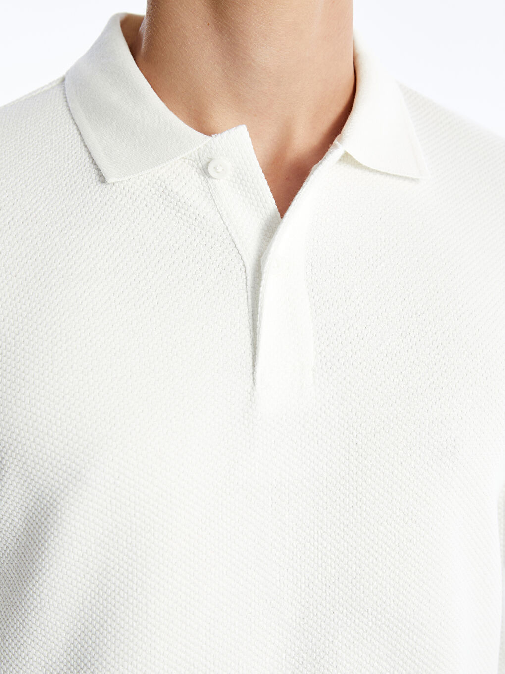 Polo Neck Long Sleeve Men's Sweatshirt -W46131Z8-R9J