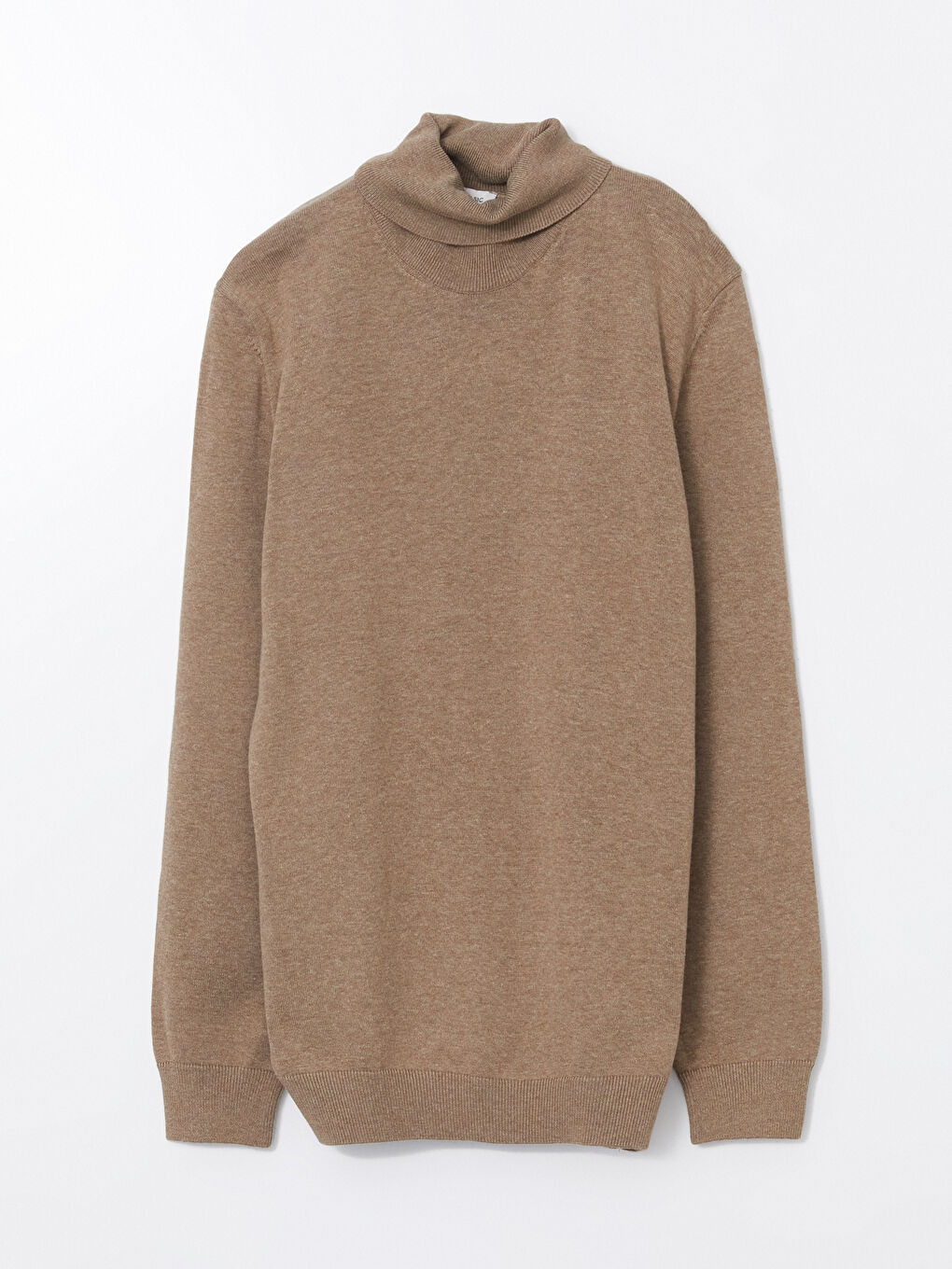 Turtleneck Long Sleeve Men's Tricot Sweater -W46154Z8-E0B
