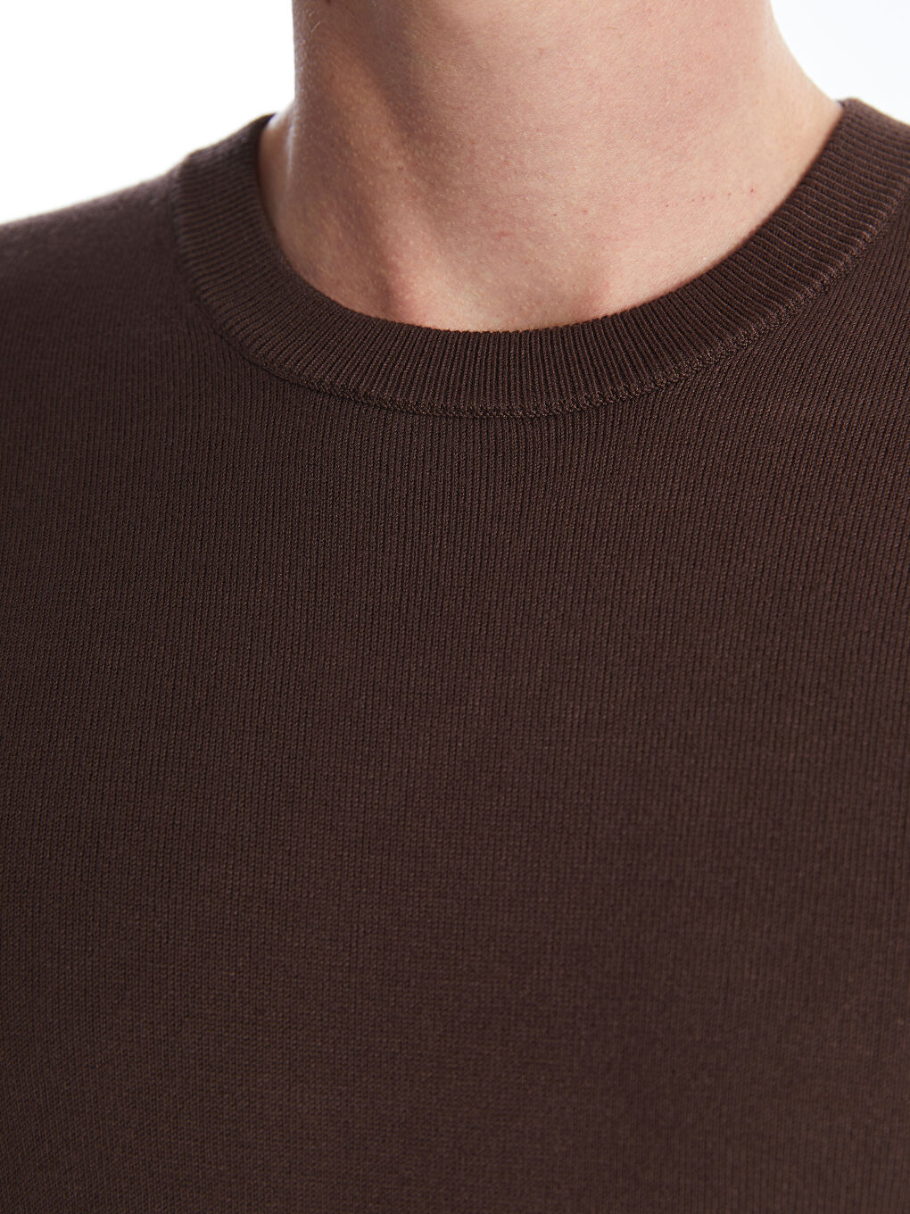 Muški trikotažni džemper okruglog izreza dugih rukava-3