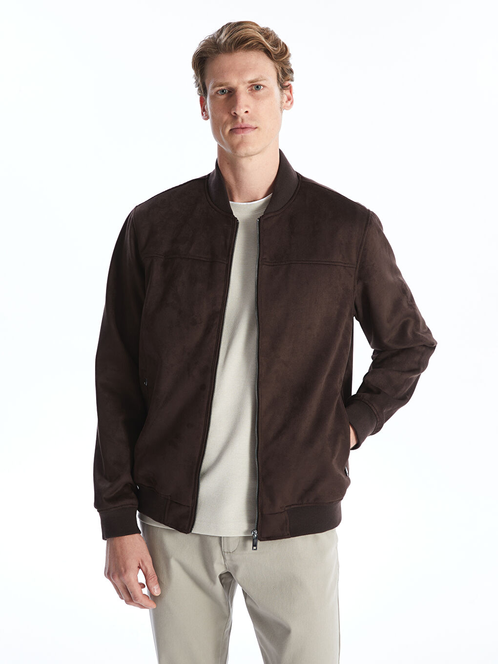 LCWAIKIKI Classic Bomber jakna sa koledž kragnom, standardni kroj za muškarce -W46173Z8-VKD