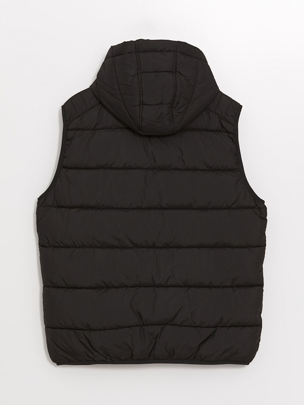 ерлерге арналған стандартты пішім капюшонды пуховик жилет-7