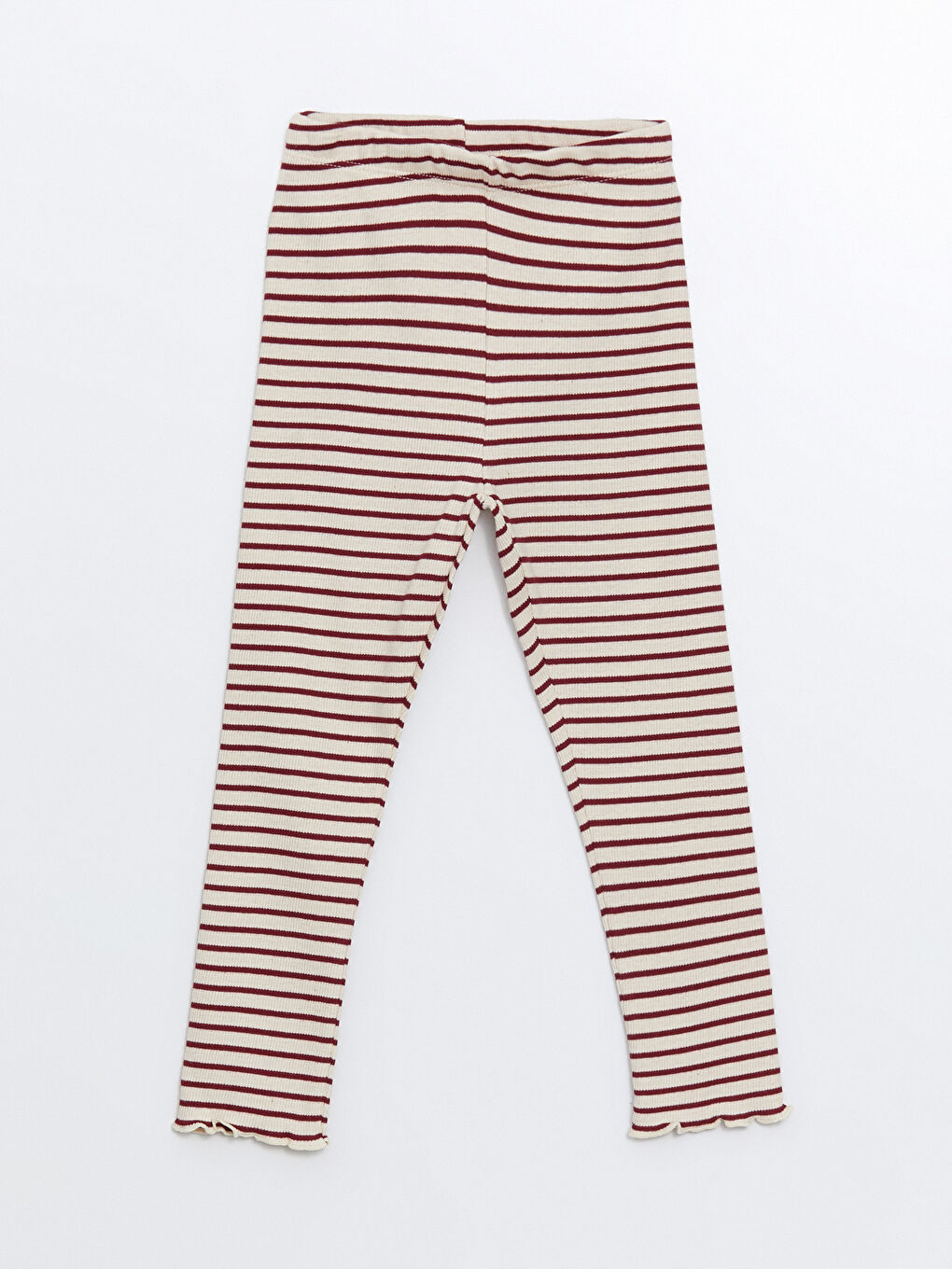 LCW Kids Elasticated Waist Striped Baby Girls' Leggings -W46176Z1-LJE