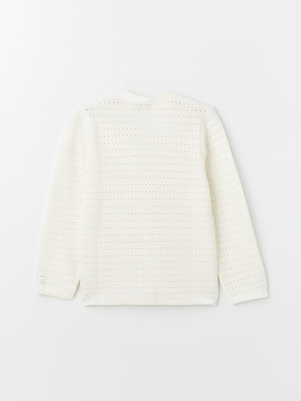 V-Neck Self Patterned Long Sleeve Women's Knitwear Cardigan-6