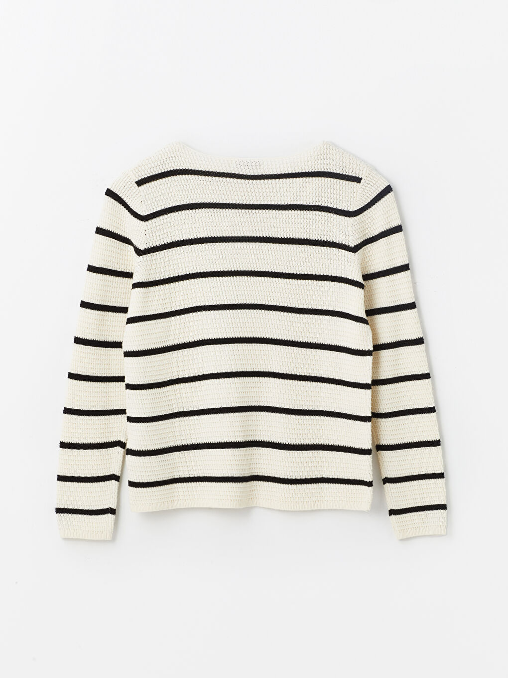 LCWAIKIKI Basic Crew Neck Striped Long Sleeve Women's Knitwear Sweater -W46286Z8-LFC