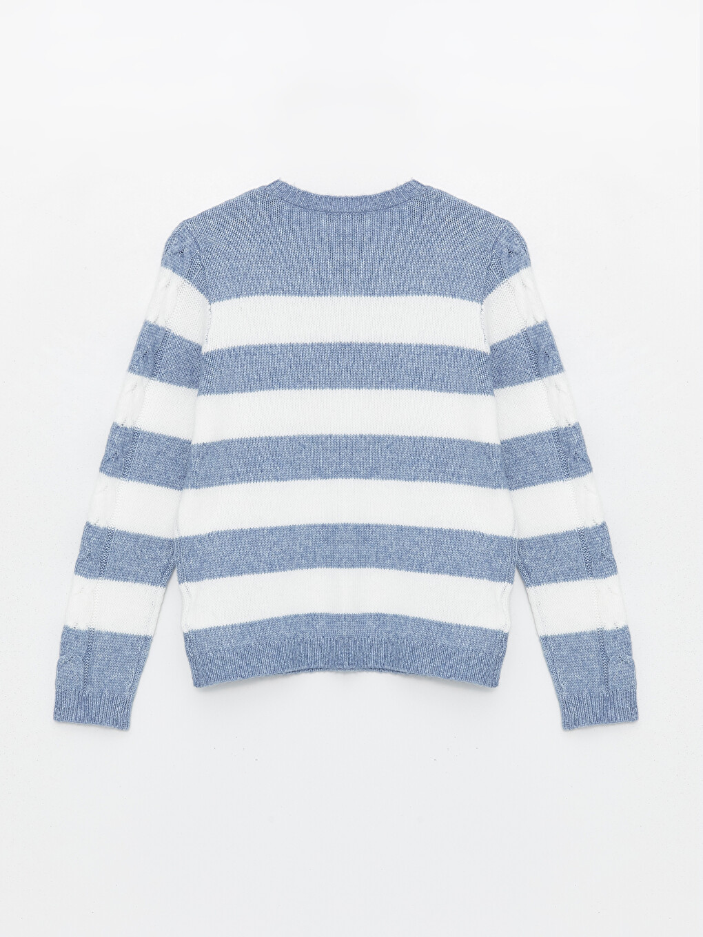 Crew Neck Striped Long Sleeve Women's Knitwear Sweater-6