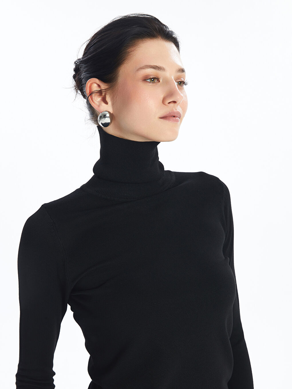 LCWAIKIKI Basic Turtleneck Women's Knitwear Sweater -W46303Z8-CVL