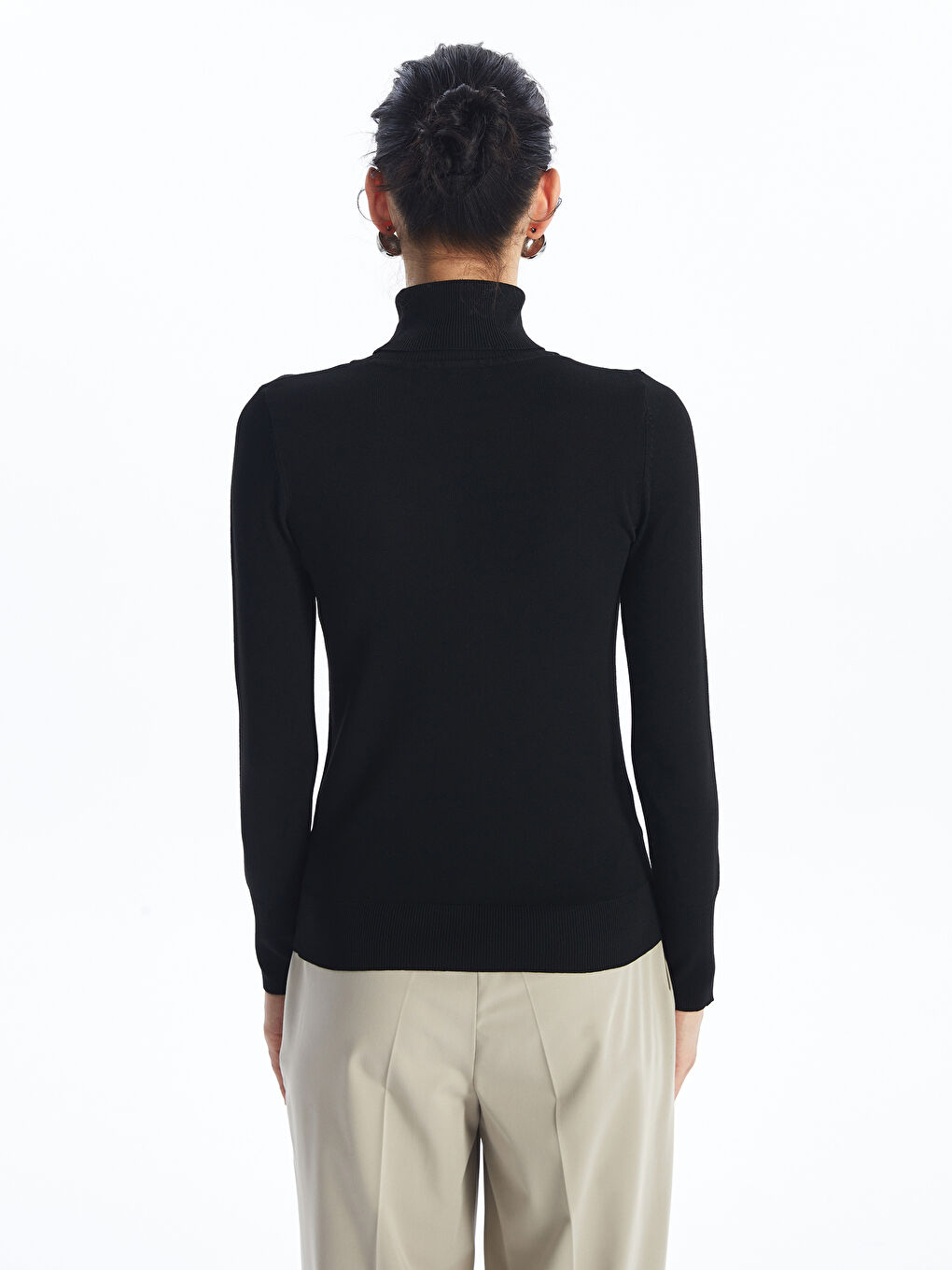 LCWAIKIKI Basic Turtleneck Women's Knitwear Sweater -W46303Z8-CVL