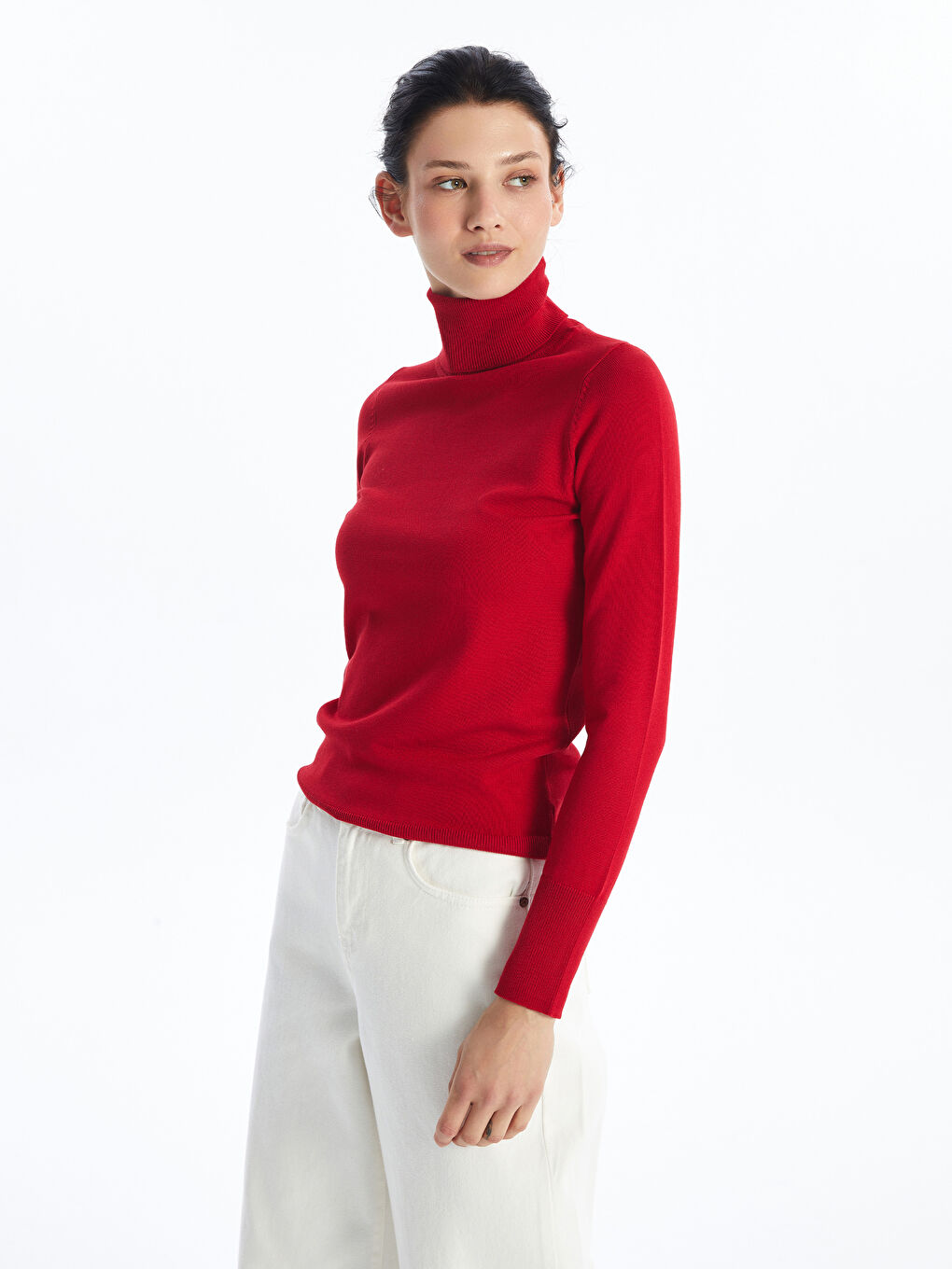 LCWAIKIKI Basic Turtleneck Women's Knitwear Sweater -W46303Z8-R3R