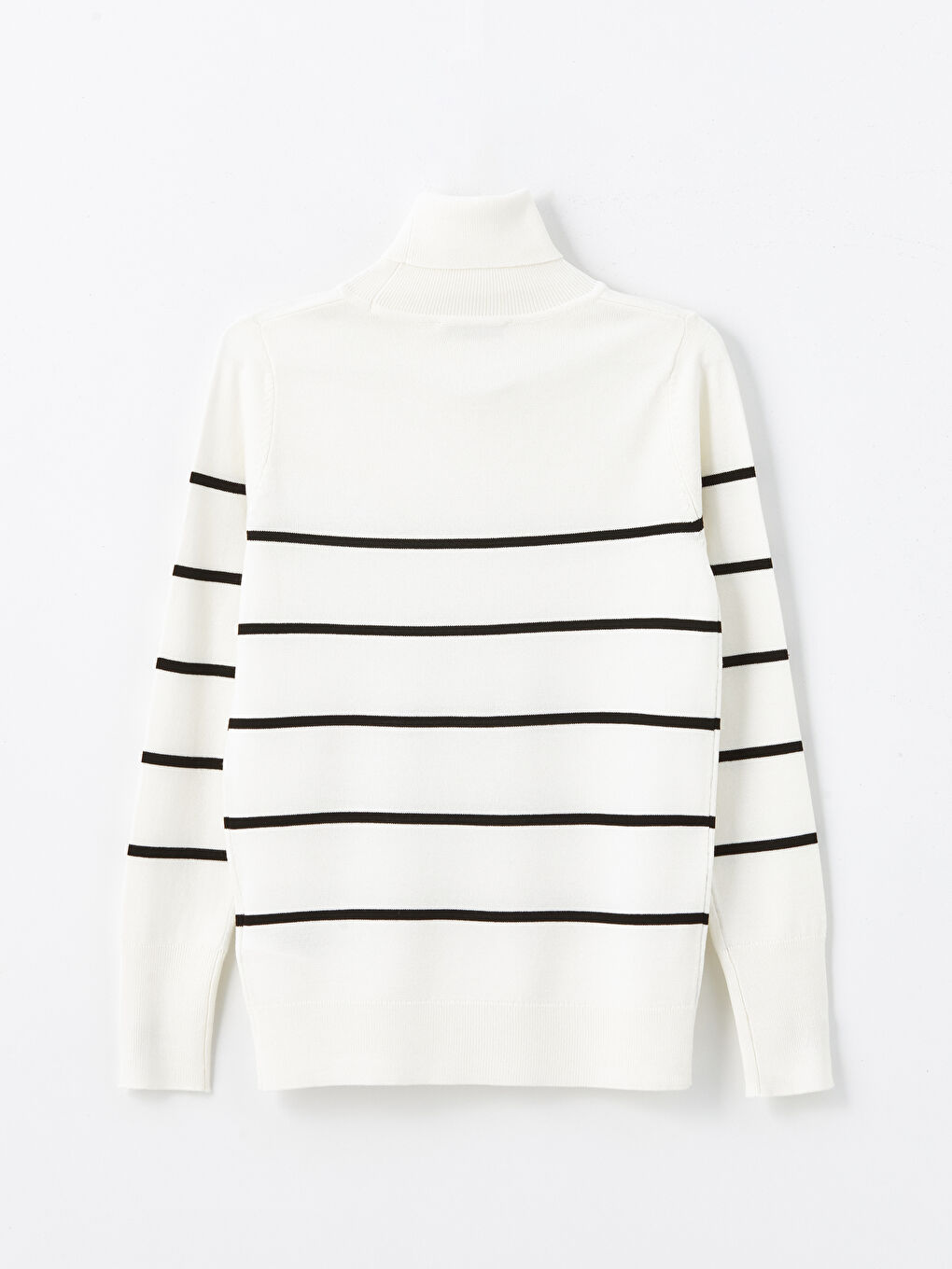LCWAIKIKI Basic Turtleneck Striped Women's Knitwear Sweater -W46305Z8-LFC