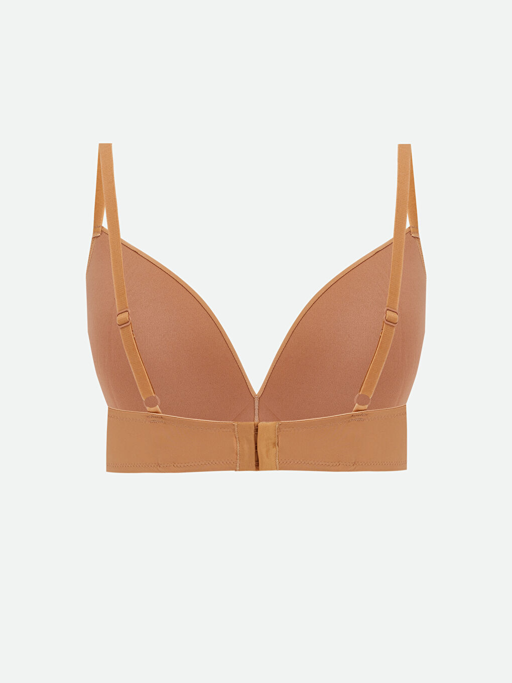 Kahverengi Balensiz Dolgusuz Düz Üçgen Sütyen-1