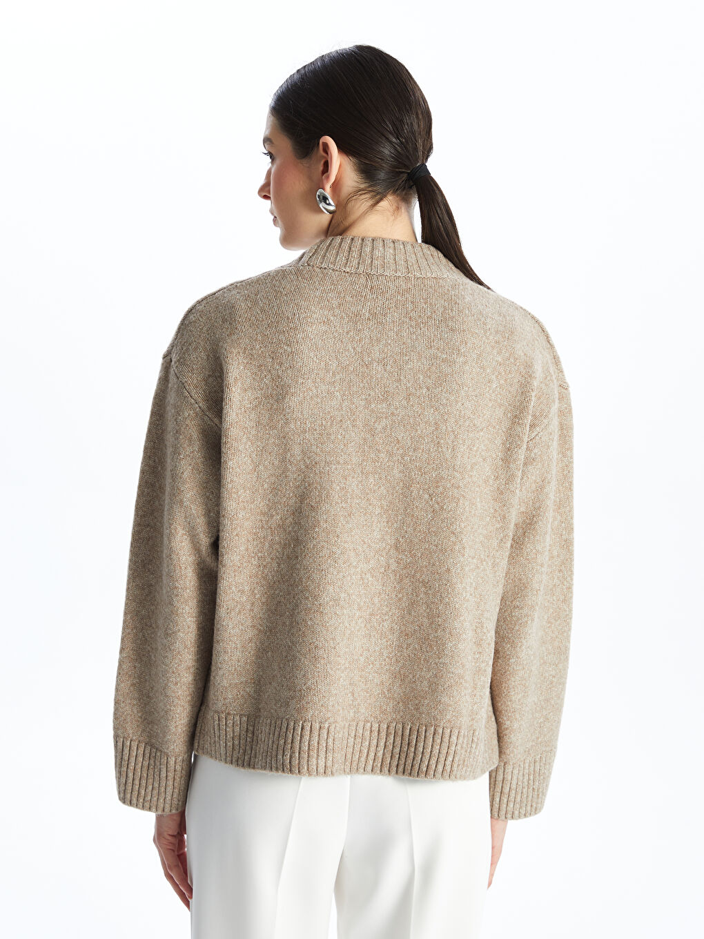 LCWAIKIKI Classic V Neck Women's Knitwear Cardigan -W46390Z8-Y9H