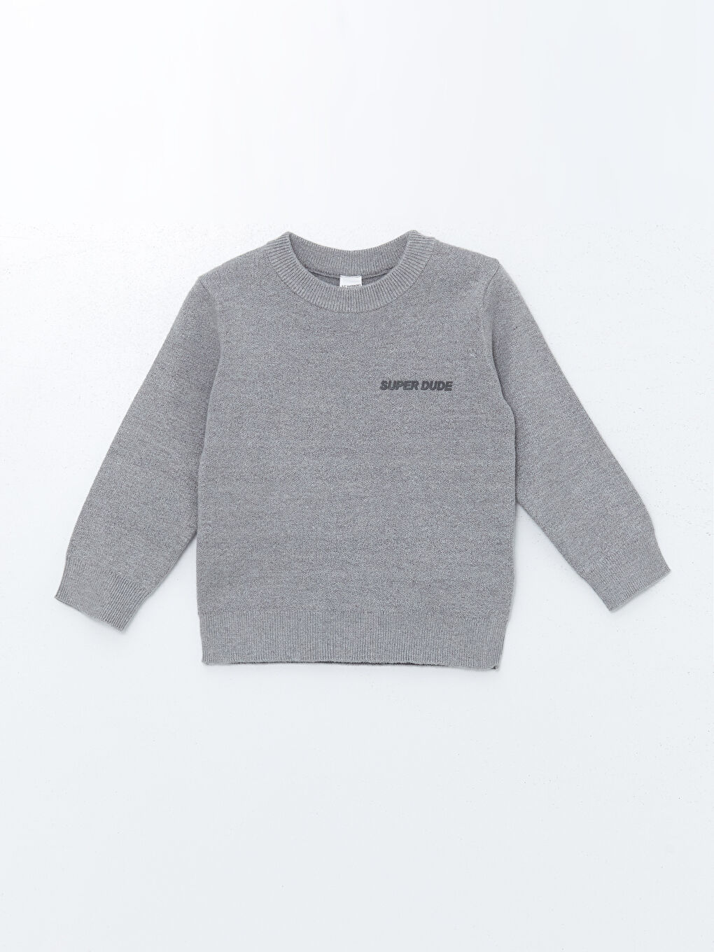 Crew Neck Printed Boys' Knit Sweater -W46395Z1-D5P