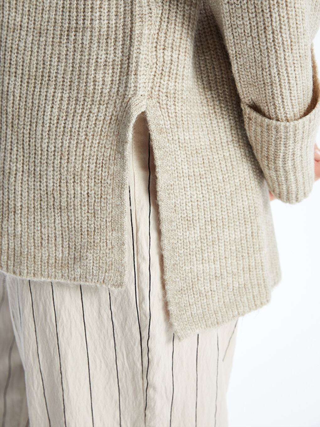 LCWAIKIKI Classic Turtleneck Plain Long Sleeve Women's Knitwear Sweater -W46397Z8-VBR